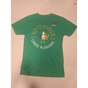 Conor McGregor The Notorious Men's Lsrge Reebok UFC MMA Fighter T-shirt READ